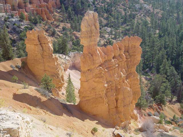 Towering hoodoos