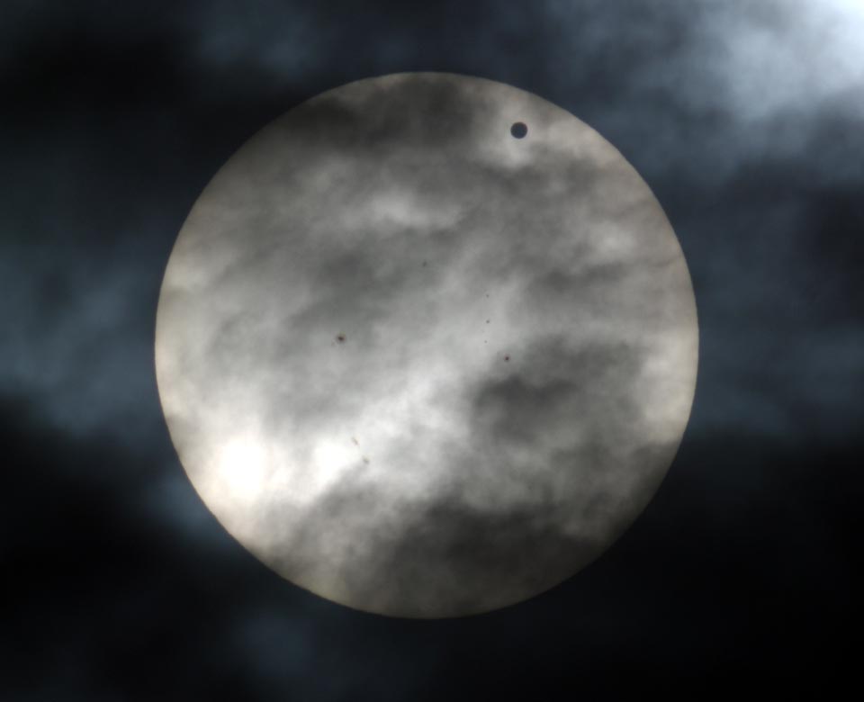 Venus transit - with sunspots